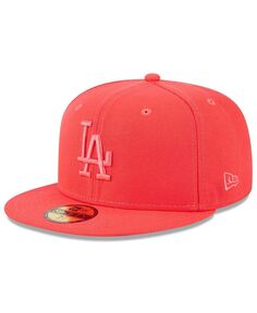 Мужская красная приталенная шляпа Los Angeles Dodgers 2023 Spring Color Basic 59FIFTY New Era