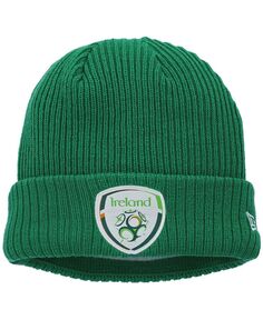 Мужская зеленая вязаная шапка с манжетами сборной Ирландии New Era