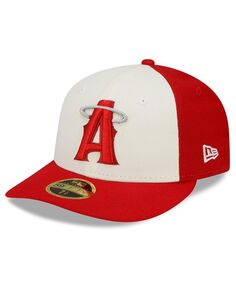 Мужская красная приталенная шляпа Los Angeles Angels 2022 City Connect Low Profile 59FIFTY New Era