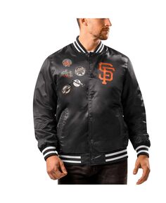 Мужская черная куртка на кнопках San Francisco Giants с нашивкой Starter