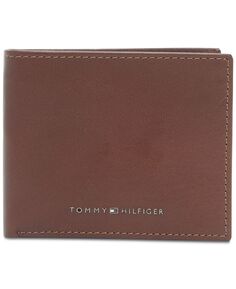 Мужской кожаный кошелек двойного сложения с RFID-меткой Walt Tommy Hilfiger