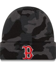 Мужская камуфляжная вязаная шапка Boston Red Sox с манжетами New Era