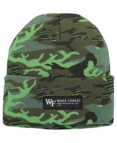 Мужская камуфляжная вязаная шапка с манжетами на день ветеранов Wake Forest Demon Deacons Nike