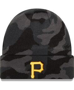 Мужская камуфляжная вязаная шапка Pittsburgh Pirates с манжетами New Era