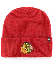 Мужская красная вязаная шапка с манжетами Chicago Blackhawks Brain Freeze &apos;47 Brand