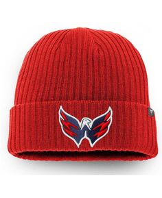Мужская красная вязаная шапка с манжетами и манжетами с логотипом Washington Capitals Core Primary Fanatics