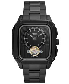 Мужские автоматические часы с браслетом из нержавеющей стали, черный, 42 мм Fossil
