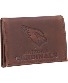 Мужской кожаный тройной кошелек Arizona Cardinals Team Wordmark Evergreen Enterprises