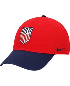 Мужская красная, темно-синяя регулируемая шапка Usmnt Campus Nike