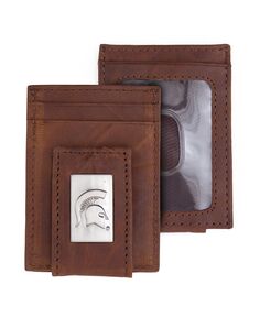 Мужской коричневый кожаный кошелек NCAA с передним карманом Eagles Wings