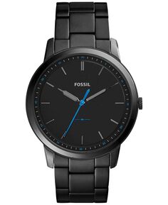 Мужские минималистичные черные часы-браслет из нержавеющей стали 44 мм FS5308 Fossil