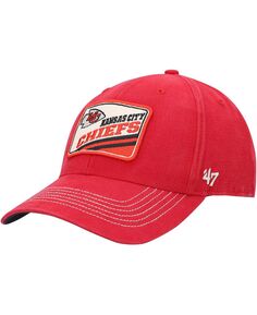 Мужская красная регулируемая кепка с логотипом Kansas City Chiefs Upland MVP &apos;47 Brand