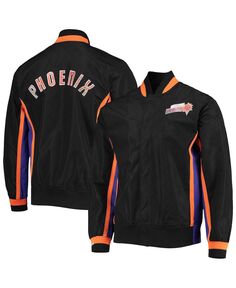 Мужская куртка Phoenix Suns Black Hardwood Classics, 75th Anniversary, аутентичная разминочная куртка на кнопках Mitchell &amp; Ness