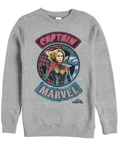 Мужская куртка Marvel Captain Marvel в стиле пэчворк, флис с круглым вырезом Fifth Sun