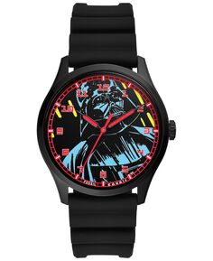 Часы унисекс, специальная серия, черные силиконовые часы с тремя стрелками «Звездные войны Дарт Вейдер», 42 мм Fossil