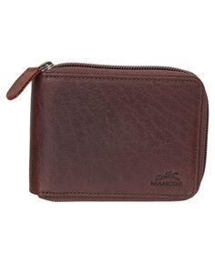 Мужской кошелек Buffalo RFID с безопасным складным бумажником на молнии и съемным футляром Mancini