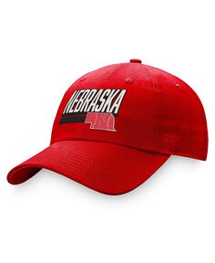 Мужская красная регулируемая шляпа Nebraska Huskers Slice Top of the World