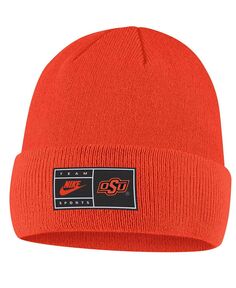 Мужская оранжевая вязаная шапка Oklahoma State Cowboys с манжетами Nike