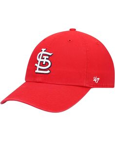 Мужская красная регулируемая шляпа St. Louis Cardinals Heritage Clean Up &apos;47 Brand