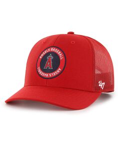 Мужская красная регулируемая шляпа Los Angeles Angels Trucker &apos;47 Brand