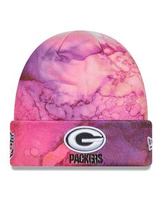 Мужская розовая вязаная шапка Green Bay Packers 2022 NFL Crucial Catch New Era