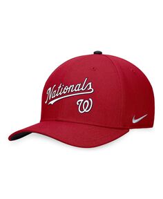 Мужская красная шляпа Washington Nationals Classic99 с логотипом Swoosh Performance Flex Nike