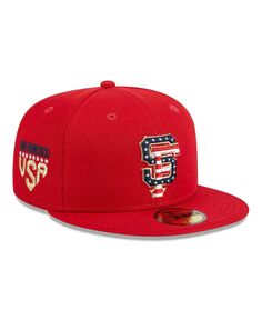 Мужская красная шляпа San Francisco Giants 2023, Четвертое июля 59FIFTY. New Era