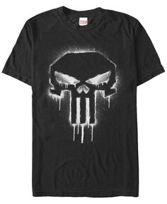 Мужская футболка с короткими рукавами и логотипом Marvel Punisher The Punisher, спрей с краской и черепом Fifth Sun
