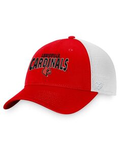 Мужская красно-белая кепка Louisville Cardinals Breakout Trucker Snapback Top of the World
