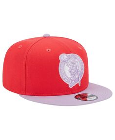 Мужская красно-лавандовая кепка Boston Celtics 2-Tone Color Pack 9FIFTY Snapback Hat New Era