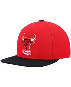 Мужская красно-черная двухцветная кепка Snapback 2.0 Chicago Bulls Hardwood Classics Team Mitchell &amp; Ness