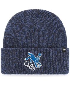 Мужская темно-синяя вязаная шапка с манжетами Indianapolis Colts Hometown Brain Freeze &apos;47 Brand