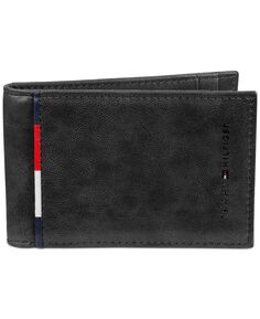 Мужской кошелек с передним карманом RFID, съемный зажим для денег Tommy Hilfiger