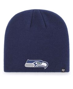Мужская темно-синяя вязаная шапка с логотипом Seattle Seahawks Primary &apos;47 Brand