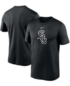 Мужская черная футболка Chicago White Sox с большим логотипом Legend Performance Nike