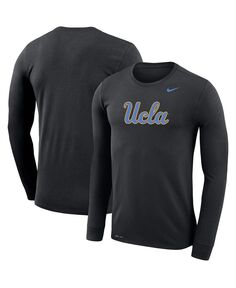 Мужская черная футболка с длинным рукавом и логотипом UCLA Bruins School Legend Performance Nike