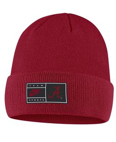 Мужская универсальная вязаная шапка с манжетами Crimson Alabama Crimson Tide Nike