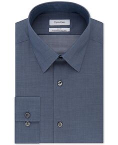 Мужская классическая рубашка приталенного кроя с узором «елочка» без железной отделки Calvin Klein