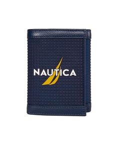 Мужской резиновый кожаный кошелек с логотипом тройного сложения Nautica