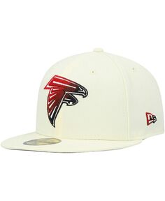 Мужская кремовая приталенная шляпа Atlanta Falcons Chrome Color Dim 59FIFTY New Era