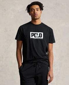 Мужская трикотажная футболка классического кроя с логотипом Polo Ralph Lauren