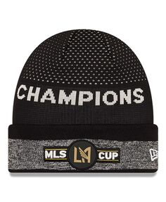 Мужская черная вязаная шапка для раздевалки MLS Cup Champions LAFC 2022 New Era