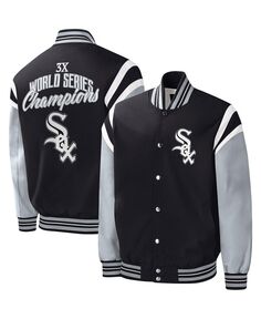 Мужская черная университетская куртка с полной застежкой Chicago White Sox, обладатель титула G-III Sports by Carl Banks
