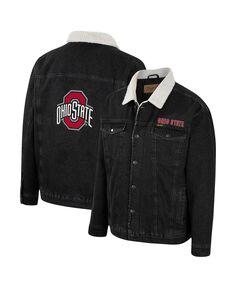 Мужская темно-серая джинсовая куртка на пуговицах в стиле вестерн Ohio State Buckeyes x Wrangler Colosseum