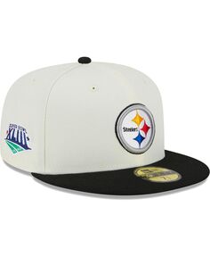 Мужская кремовая приталенная шляпа Pittsburgh Steelers Retro 59FIFTY New Era