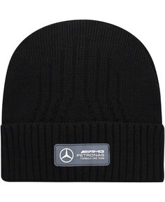 Мужская черная вязаная шапка с манжетами Mercedes-AMG Petronas F1 Team Puma