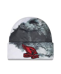 Мужская черная вязаная шапка с манжетами в тон Arizona Cardinals 2022 Sideline Ink Dye New Era