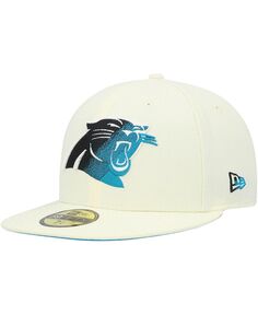 Мужская кремовая шляпа Carolina Panthers Chrome Color Dim 59FIFTY New Era