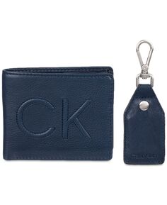 Мужской тонкий складной кошелек и брелок с логотипом Calvin Klein