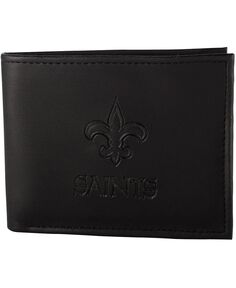 Мужской черный гибридный складной кошелек New Orleans Saints Evergreen Enterprises